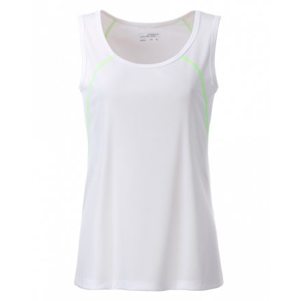 James&Nicholson J&N Sports Tanktop női trikó JN493 white/bright-green L