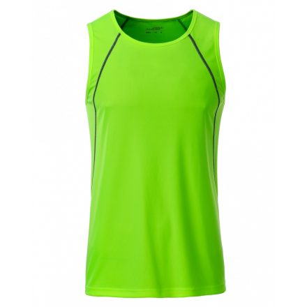 James&Nicholson J&N Sports Tanktop férfi trikó JN494 bright-green/black L