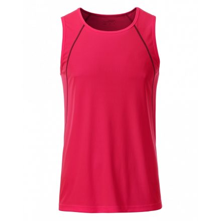 James&Nicholson J&N Sports Tanktop férfi trikó JN494 bright-pink/titan L