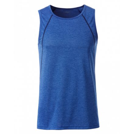 James&Nicholson J&N Sports Tanktop férfi trikó JN494 blue-melange/navy L