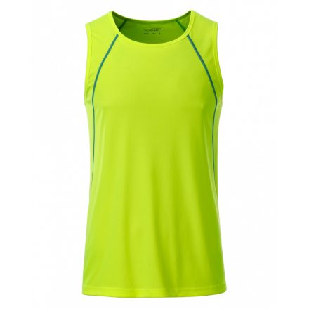 James&Nicholson J&N Sports Tanktop férfi trikó JN494 bright-yellow/bright-blue L