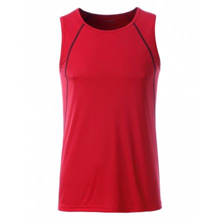 James&Nicholson J&N Sports Tanktop férfi trikó JN494 red/black L