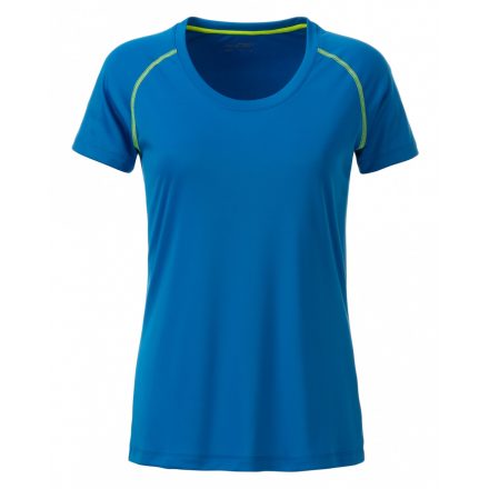 James&Nicholson J&N Ladies' Sports kereknyakú póló JN495 bright-blue/bright-yellow S