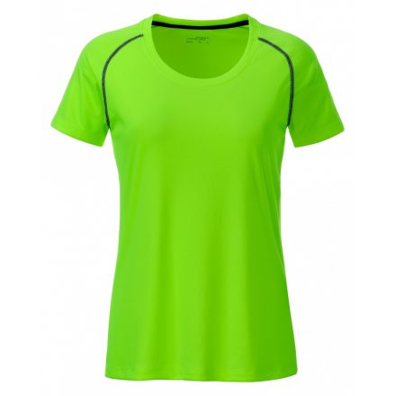 James&Nicholson J&N Ladies' Sports kereknyakú póló JN495 bright-green/black S