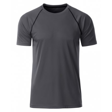 James&Nicholson J&N Men's Sport kereknyakú póló JN496 titan/black XXL