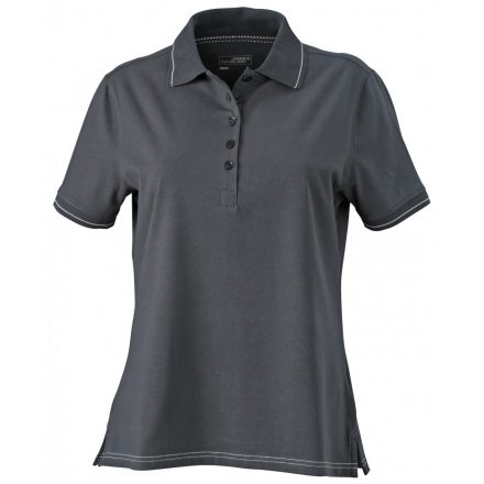 James&Nicholson J&N Ladies' Elastic Polo női galléros póló JN568 graphite/white L