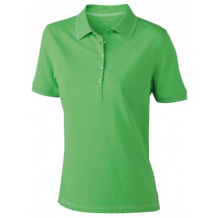 James&Nicholson J&N Ladies' Elastic Polo női galléros póló JN568 lime-green/white L