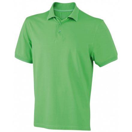 James&Nicholson J&N Men's Elastic Polo galléros póló JN569 lime-green/white 3XL