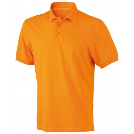 James&Nicholson J&N Men's Elastic Polo galléros póló JN569 orange/white 3XL