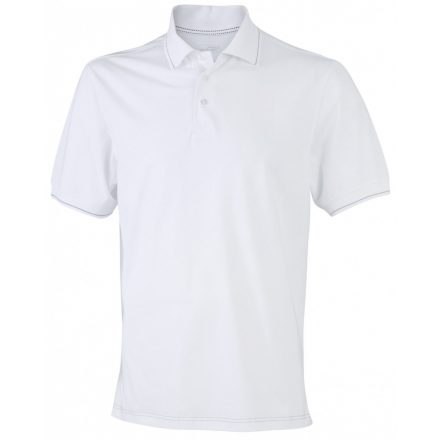 James&Nicholson J&N Men's Elastic Polo galléros póló JN569 white/black 3XL