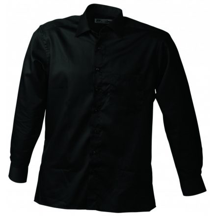 James&Nicholson J&N Business hosszú ujjú férfi ing JN606 black 3XL