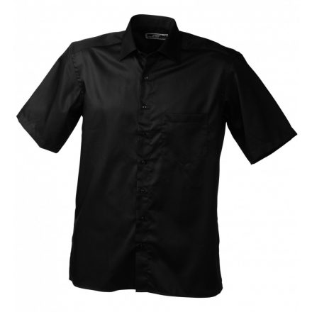 James&Nicholson J&N Business rövid ujjú férfi ing JN607 black 3XL