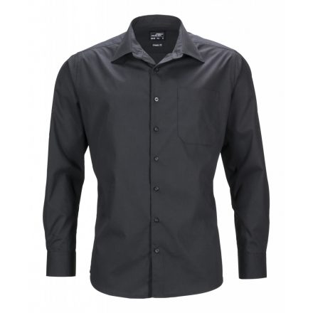 James&Nicholson J&N Business hosszú ujjú férfi ing JN642 black 3XL