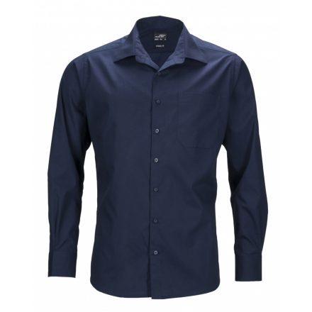 James&Nicholson J&N Business hosszú ujjú férfi ing JN642 navy 5XL