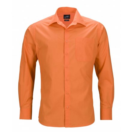 James&Nicholson J&N Business hosszú ujjú férfi ing JN642 orange 3XL