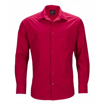 James&Nicholson J&N Business hosszú ujjú férfi ing JN642 red 3XL