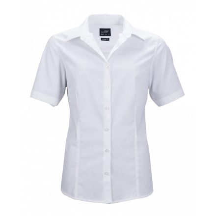 James&Nicholson J&N Business rövid ujjú női blúz JN643 white 3XL