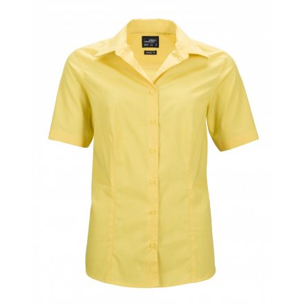 James&Nicholson J&N Business rövid ujjú női blúz JN643 yellow 3XL