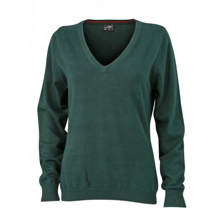 James&Nicholson J&N Ladies' V-Neck Pullover JN658 forest-green XS