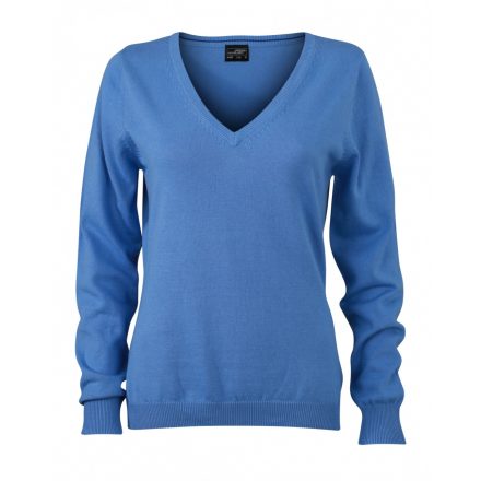 James&Nicholson J&N Ladies' V-Neck Pullover JN658 glacier-blue XS