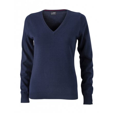 James&Nicholson J&N Ladies' V-Neck Pullover JN658 navy XS