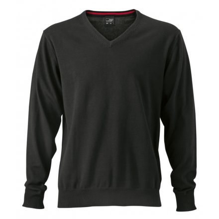 James&Nicholson J&N Men's V-Neck Pullover JN659 black 3XL