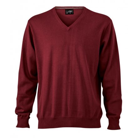 James&Nicholson J&N Men's V-Neck Pullover JN659 bordeaux 3XL