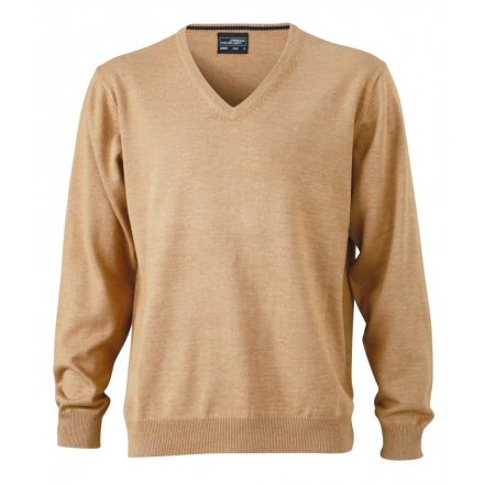 James&Nicholson J&N Men's V-Neck Pullover JN659 camel 3XL