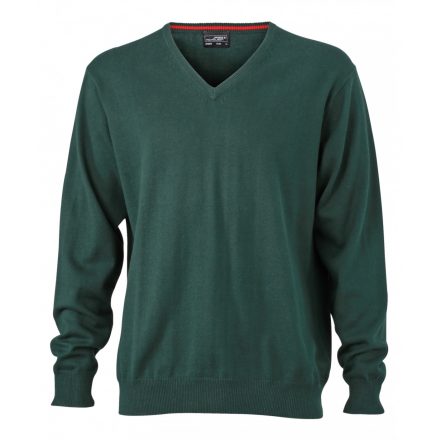 James&Nicholson J&N Men's V-Neck Pullover JN659 forest-green L