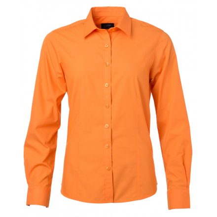 James&Nicholson Hosszú ujjú poplin blúz JN677 orange 3XL