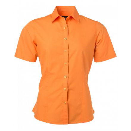 James&Nicholson Rövid ujjú poplin blúz JN679 orange 3XL