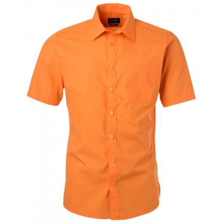 James&Nicholson Rövid ujjú poplin ing JN680 orange 3XL