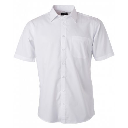 James&Nicholson Rövid ujjú poplin ing JN680 white 3XL