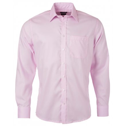 James&Nicholson Hosszú ujjú micro-twill ing JN682 light-pink 3XL