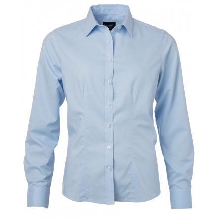 James&Nicholson Hosszú ujjú Oxford blúz JN685 light-blue 3XL