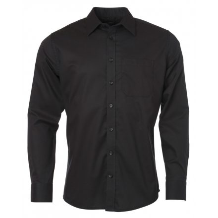 James&Nicholson Hosszú ujjú Oxford ing JN686 black 3XL