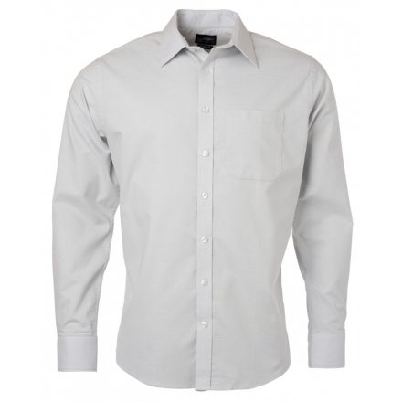 James&Nicholson Hosszú ujjú Oxford ing JN686 silver 3XL