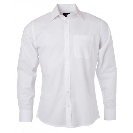 James&Nicholson Hosszú ujjú Oxford ing JN686 white 3XL