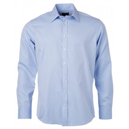 James&Nicholson Hosszú ujjú Herringbone ing JN690 light-blue 3XL