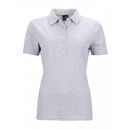 James&Nicholson Elastic Polo női galléros póló JN709 grey-heather L