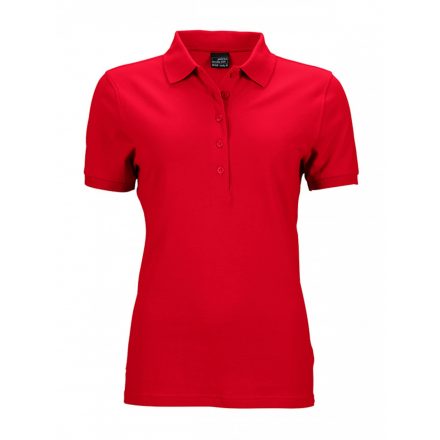 James&Nicholson Elastic Polo női galléros póló JN709 red L