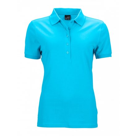 James&Nicholson Elastic Polo női galléros póló JN709 turquoise L