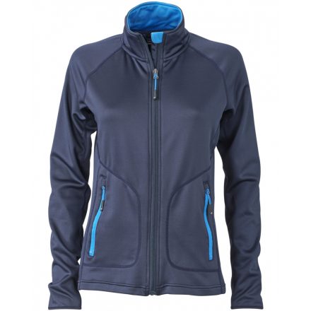 James&Nicholson Ladies' Stretchfleece Jacket cipzáras pulóver JN763 navy/cobalt L