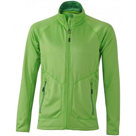 James&Nicholson Men's Stretchfleece Jacket cipzáras pulóver JN764 spring-green/green 3XL