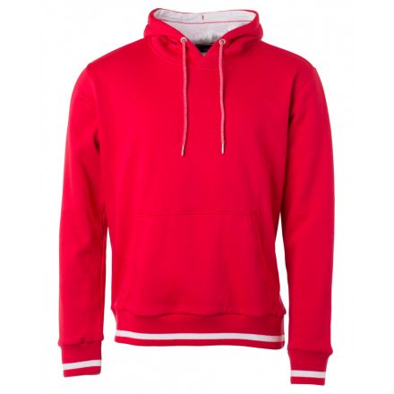 James&Nicholson Club Hoody kapucnis pulóver JN778 red/white 3XL