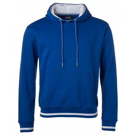 James&Nicholson Club Hoody kapucnis pulóver JN778 royal/white 3XL