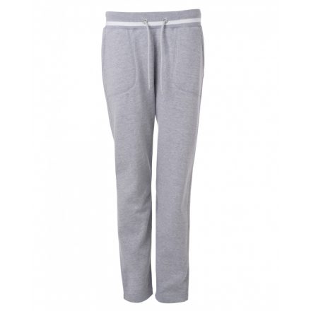 James&Nicholson Ladies' Jog Pants szabadidő nadrág JN779 grey-heather/white L