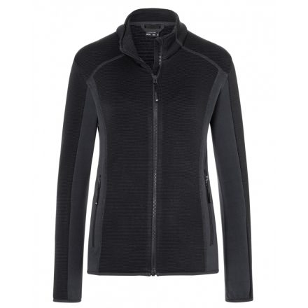 James&Nicholson Ladies' Structure Fleece Jacket JN783 black/carbon M