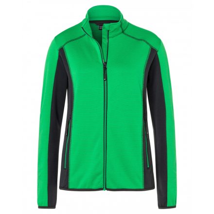 James&Nicholson Ladies' Structure Fleece Jacket JN783 fern-green/carbon L