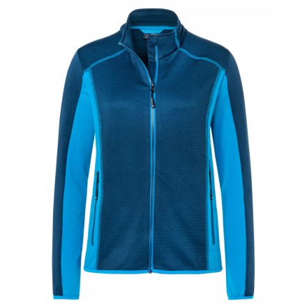 James&Nicholson Ladies' Structure Fleece Jacket JN783 navy/bright-blue L